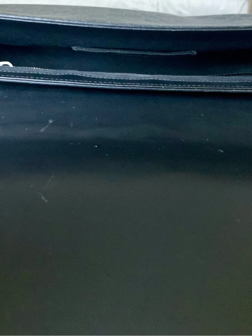 Gucci GG Monogram Messenger Bag Black/Gray Magnetic Closure Adjustable Web Strap
